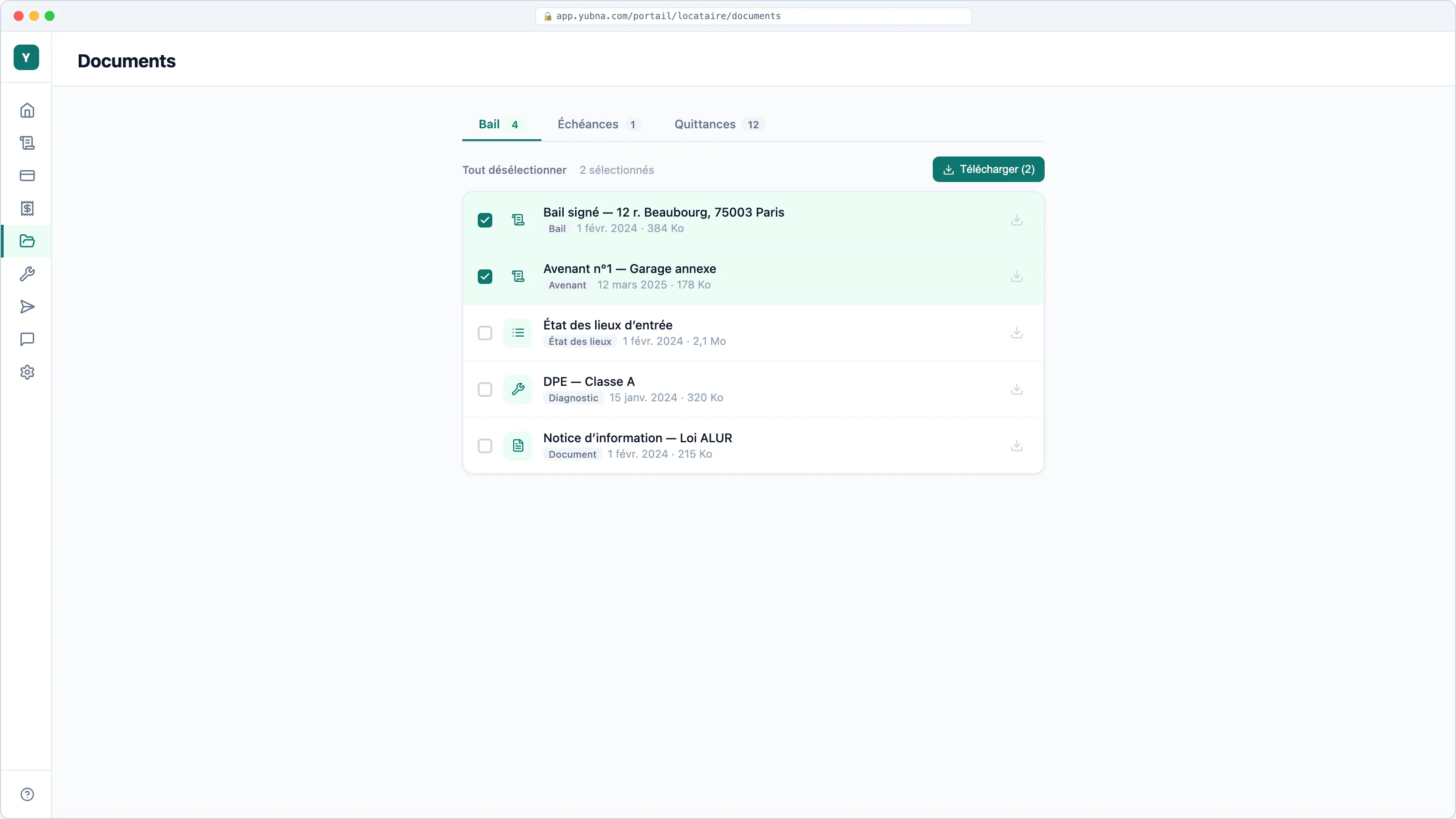 Yubna optimise Mes documents : Solution PropTech pour bail, états des lieux, diagnostics et avenants à portée de clic